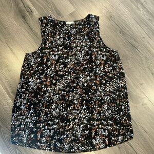 💙Pleione sleeveless top, black with colorful specs Casual Comfortable Stylish